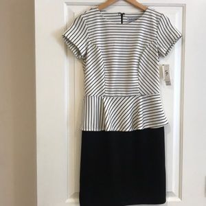 Black and White Peblum Dress